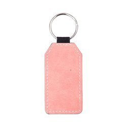 Leather keyring for sublimation - pink barrel