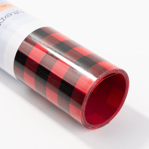 Flex foil - black and red check