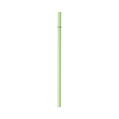 Paille en verre simple 23 cm - vert