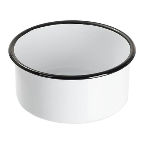 Comedero para perros esmaltado para sublimación - blanco