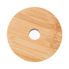 A bamboo lid with a hole for BN27 series cups