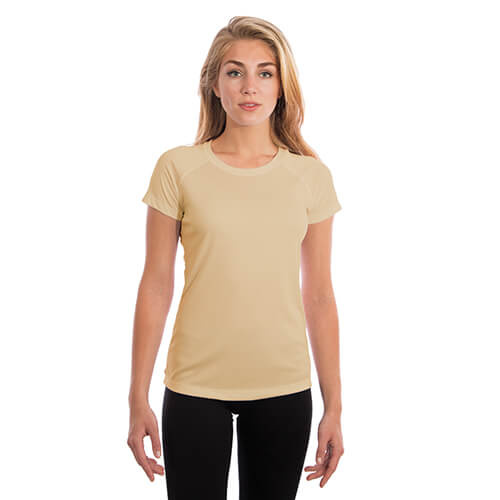 Solar T-shirt voor dames met korte mouwen voor sublimatie - Pale Yellow