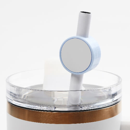 Bouchon de paille en silicone Ø 0,8 / 1 cm pour sublimation - cercle bleu