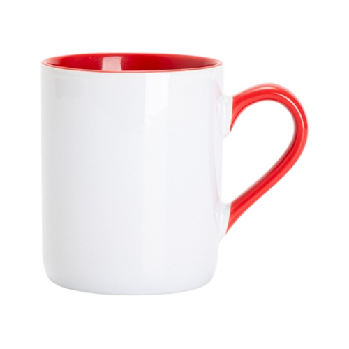 325 ml sublimation mug - with red interior and handle