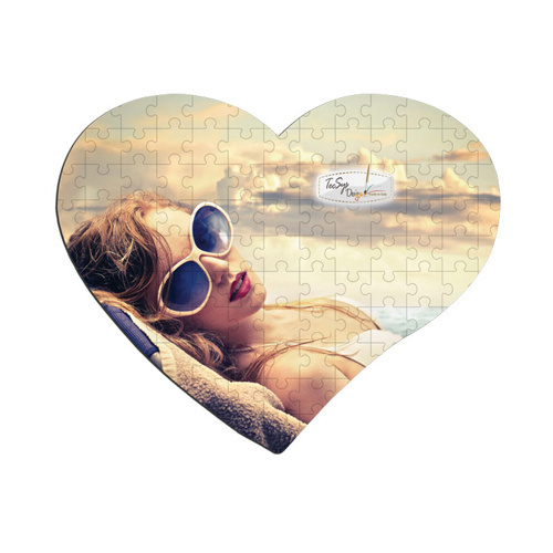 Slagalica u obliku srca A4 formata, 108 dijelova za sublimaciju