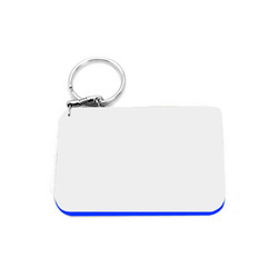 Fob 83 x 55 mm white with blue rim Sublimation Thermal Transfer