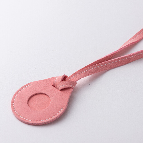 Leather charm with a luggage strap / AirTag pouch for sublimation - pink
