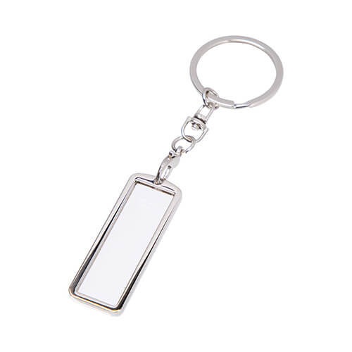 Porte-clés - cadre double face - rectangulaire pour sublimation