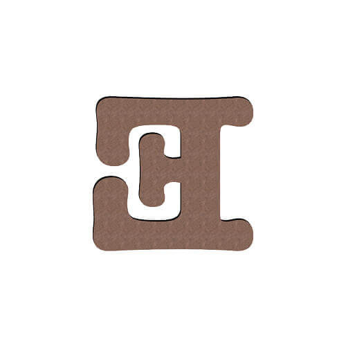 Dekoratív betű MDF-ből, szublimációhoz 10 cm E