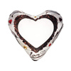 Two-colour satin hearth-shaped cover for sublimation printing - Chocolate heart
