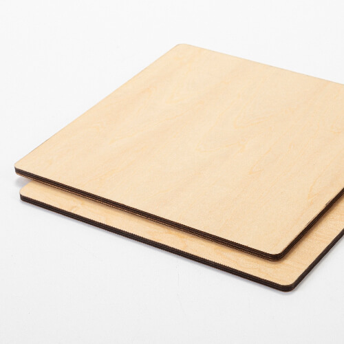 Kaksipuolinen vanerilevy sublimaatiota varten 20 x 20 x 0,5 cm - 2 kpl.