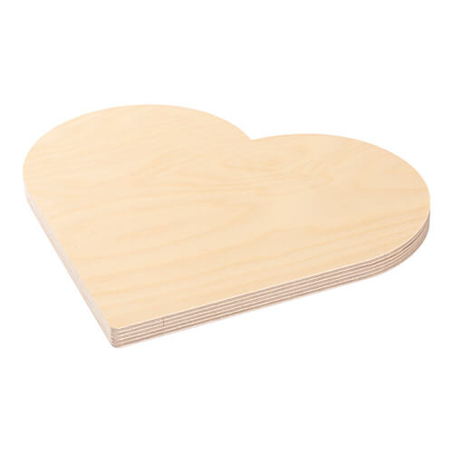 Rama foto - inimă din placaj pentru sublimare - 15,2 x 15,2 cm