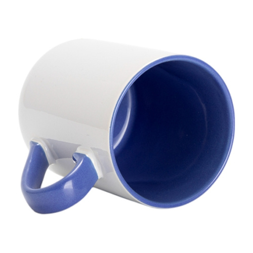 Mug à sublimation de 325 ml - avec intérieur et anse bleus