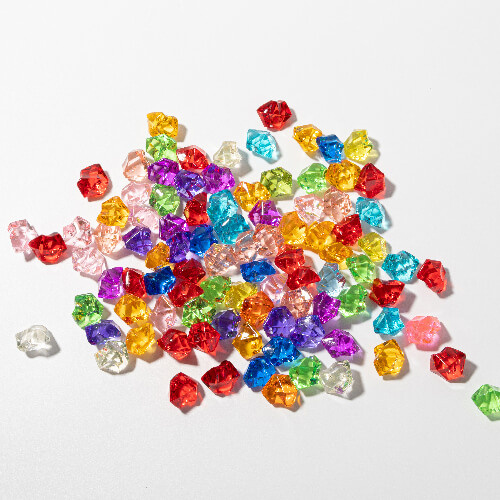 Artificial ice cubes - colorful