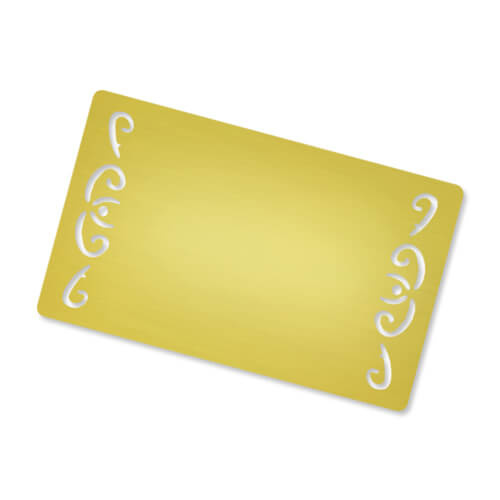 Gold metal business cards, pack of 10. Sublimation Thermal Transfer