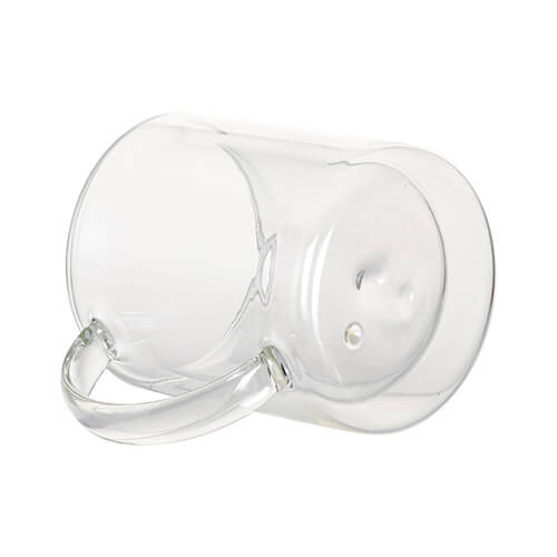 330 ml glass mug with double walls for sublimation