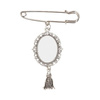 Oval brooch - safety pin with tassel pendant for sublimation