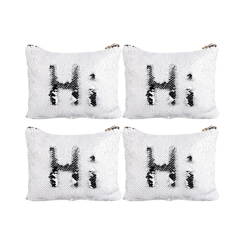 Set de 4 neceser con lentejuelas imprimibles