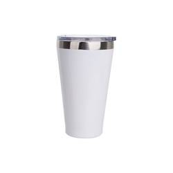 Taza / vaso de acero Steel de 450 ml con tapa para sublimación - blanco