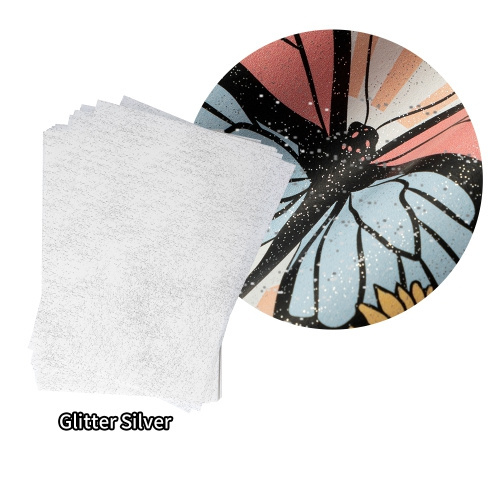OtterPro DTF A4 glitter drukfolie - 100 vellen - Zilver