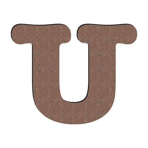 Decoratieve letter in MDF voor sublimatie 18 cm U