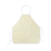 A linen apron for sublimation - cream with light green stripes