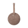 Etiquette bagage en cuir pour sublimation - cercle gris
