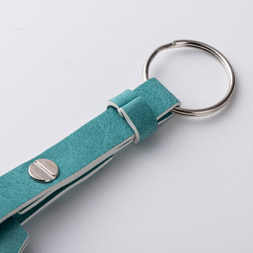 Llavero de piel con cinturón / funda AirTag para sublimación - verde