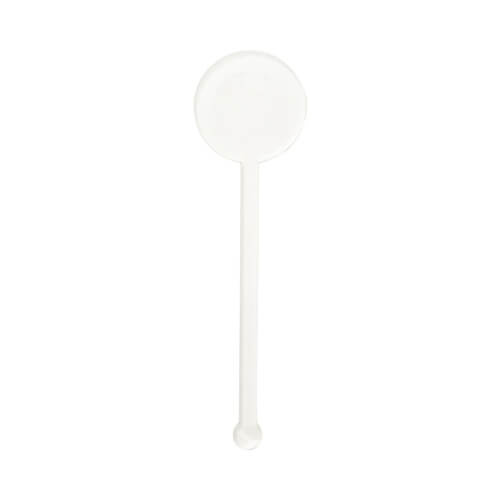 Akryl-drikkeomrører 10 cm til sublimering - cirkel