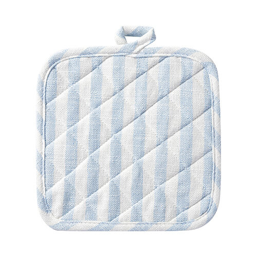 Keittiömatto 20 x 20 cm kermanvärinen ja sinisillä raidoilla sublimaatiota varten