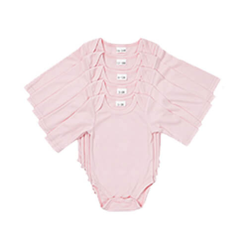 Langærmet body til børn til sublimering - pink