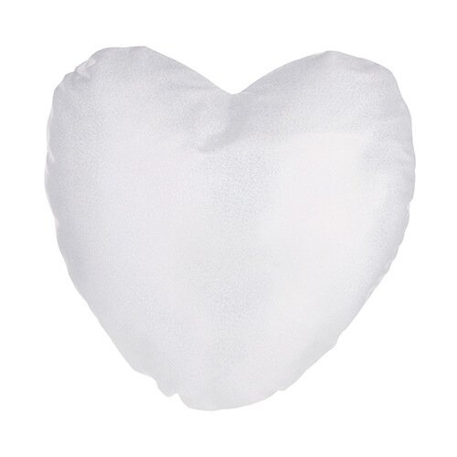 Obliečka na vankúš z brokátu 40 x 40 cm na sublimáciu - biele srdce