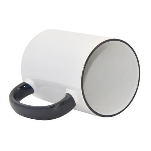 Taza MAX A + 450 ml con asa negra Sublimación Transferencia Térmica