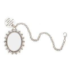 Broșă ovală cu pandantiv rotund pentru sublimare