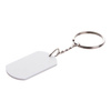 A plastic key ring with a chain for sublimation - a dog tag