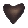 Taie d'oreiller bicolore satin en forme de coeur pour sublimation - Coeur de chocolat
