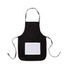 Black apron with pocket for children for sublimation