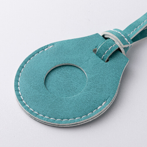 Leren bagagelabel / AirTag hoesje voor sublimatie - Groen