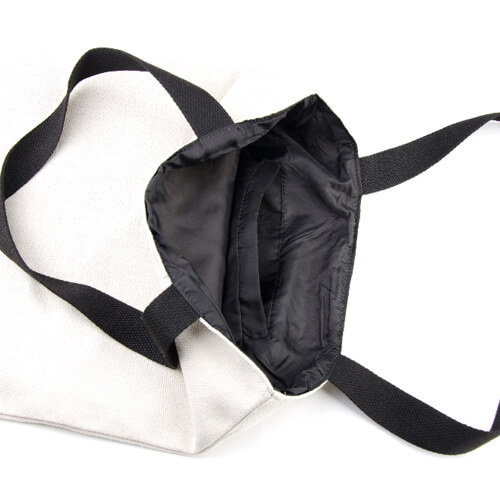 Geantă cu urechi negre 34 x 38 cm pentru sublimare