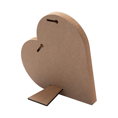 Marco de fotos - corazón en MDF para sublimación - 15,2 x 15,2 cm