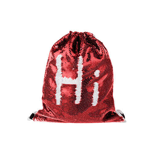 Sac à dos 36 x 45 cm avec paillettes bicolores sublimable - rouge