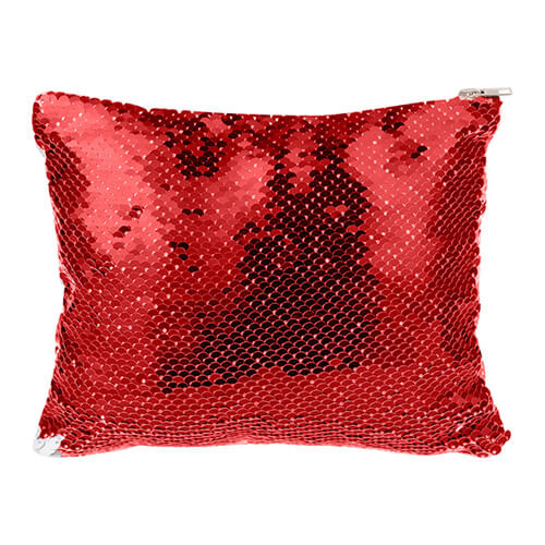 Kozmetička torbica 20,5 x 16 cm s crvenim i bijelim sublimacijskim šljokicama