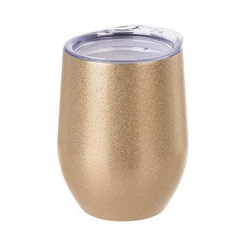 Mok voor glühwein 360 ml voor sublimatie - gouden glitter