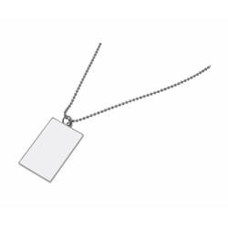 Ορθογώνιο κρεμαστό κόσμημα σε αλυσίδα Θερμική μεταφορά εξάχνωσης