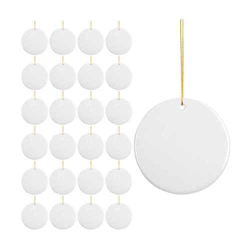 Set od 25 okruglih keramičkih privjesaka za sublimaciju