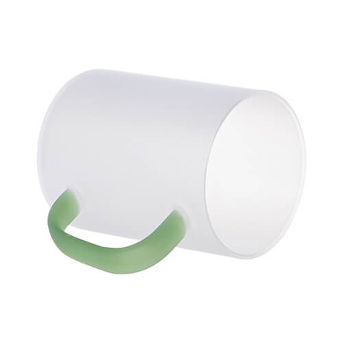 450 ml frostat glas med ljusgrönt handtag för sublimering