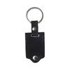 Rectangular metal keyring in a leather cover for sublimation - black