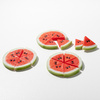 Triangular red watermelon slices