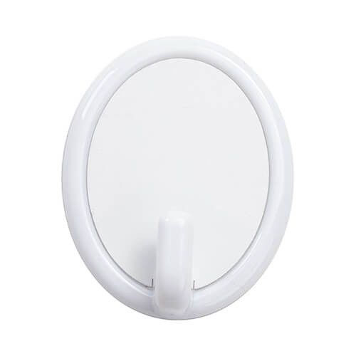 Nagy műanyag akasztó szublimációhoz - fehér ovális