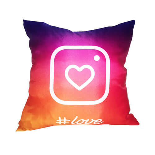 Funda satinada 38 x 38 cm para impresión por sublimación - Instagram